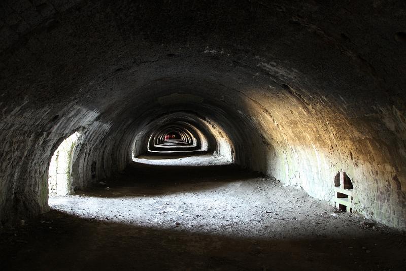 y 005.jpg - "Hoffman Kiln" - by Hugh FitzGibbon ( This large oval lime kiln is beside the old quarry at Stainforth Scar, near Settle. )